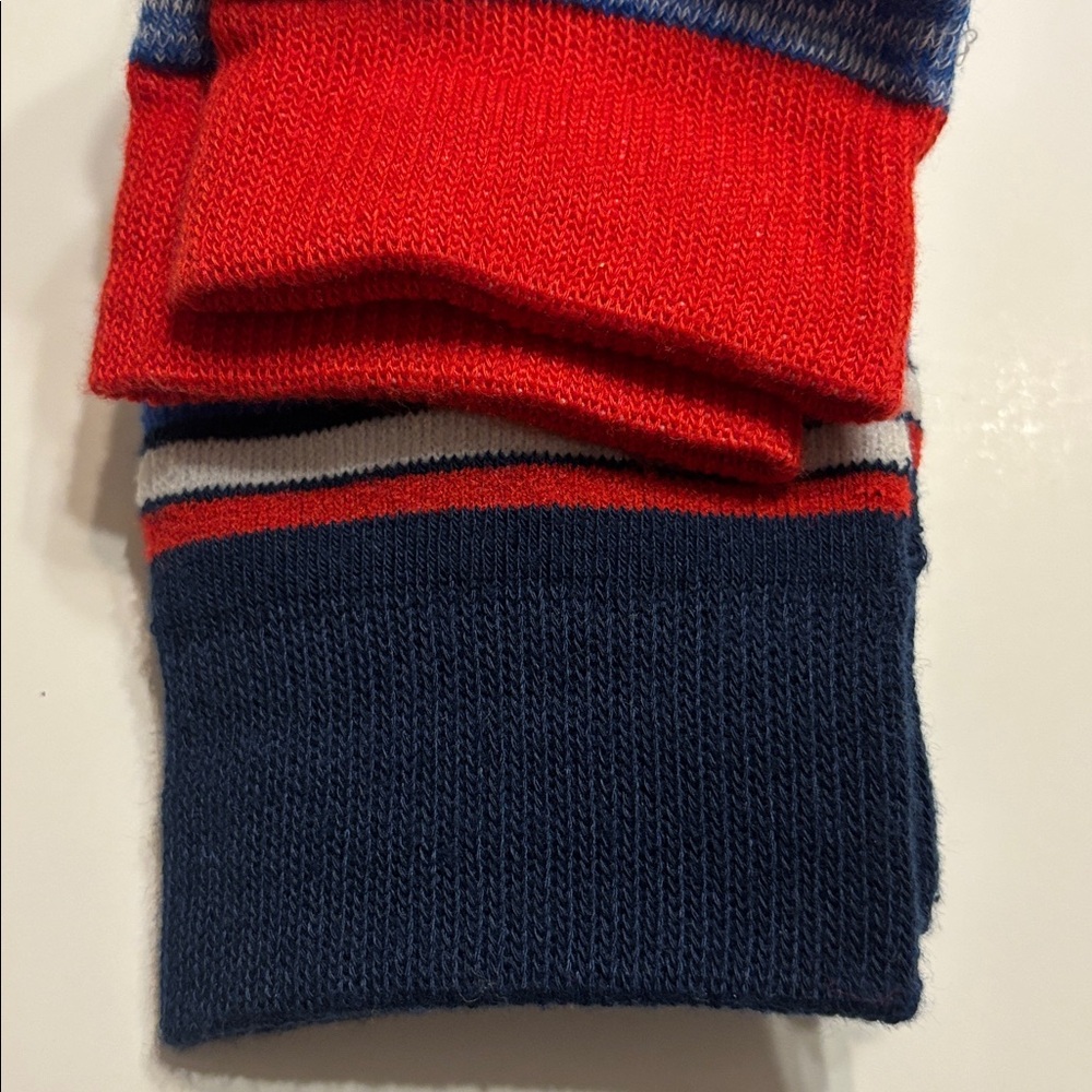 Alpine Men’s Ski Socks 2-Pack in Snowsport Stars and Stripes OTC Blue Red - Picture 4 of 11